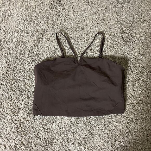 Lululemon Size 12 Align Strappy Deep V Tank Top A/B Cup Espresso Brown - Picture 1 of 6